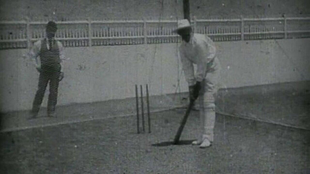 Prince Ranjitsinhji Practising Batting in the Nets 1897 movie scene