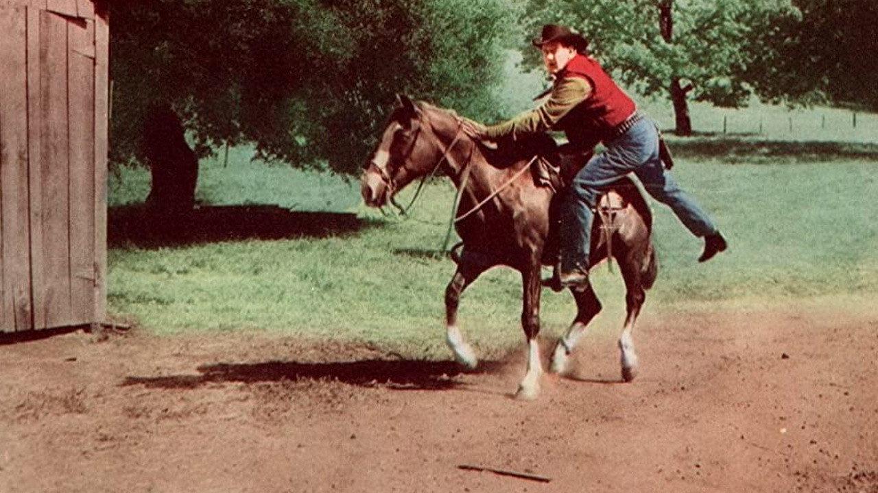 The Tall Stranger 1957 movie scene