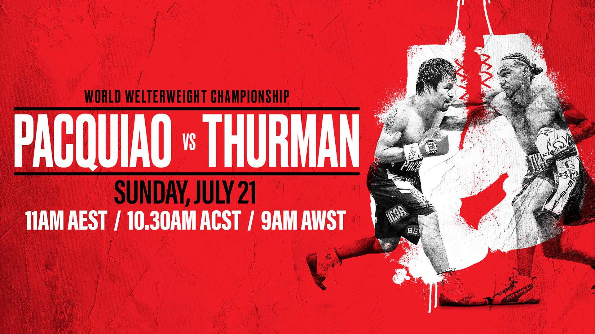 Manny Pacquiao vs. Keith Thurman 2019 movie scene