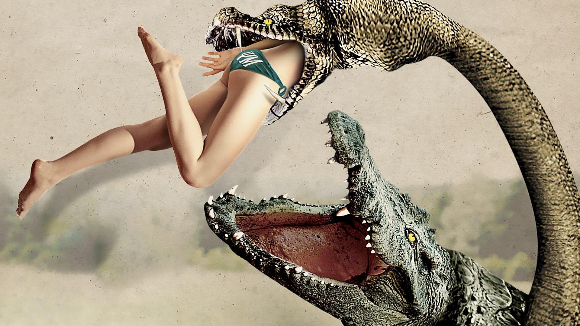 Lake Placid vs. Anaconda 2015 movie scene