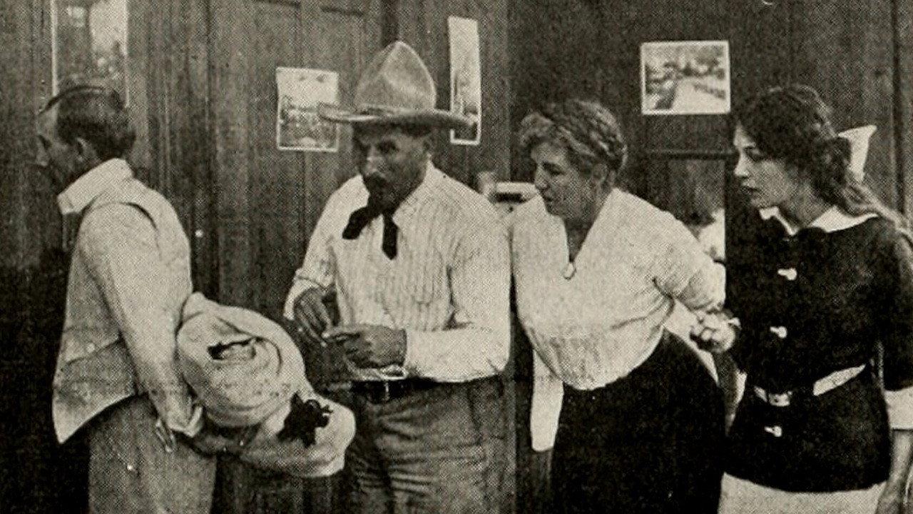 A Montana Mix-Up 1913 movie scene