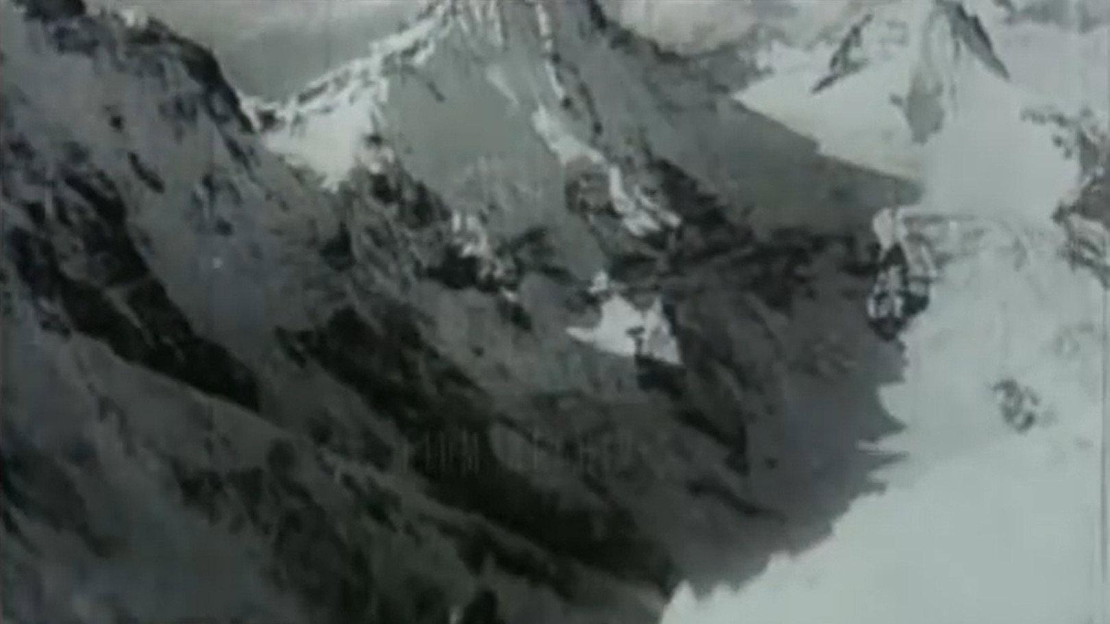 Scaling the Jungfrau 1915 movie scene