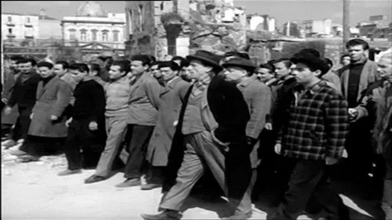Neopolitans in Milan 1953 movie scene