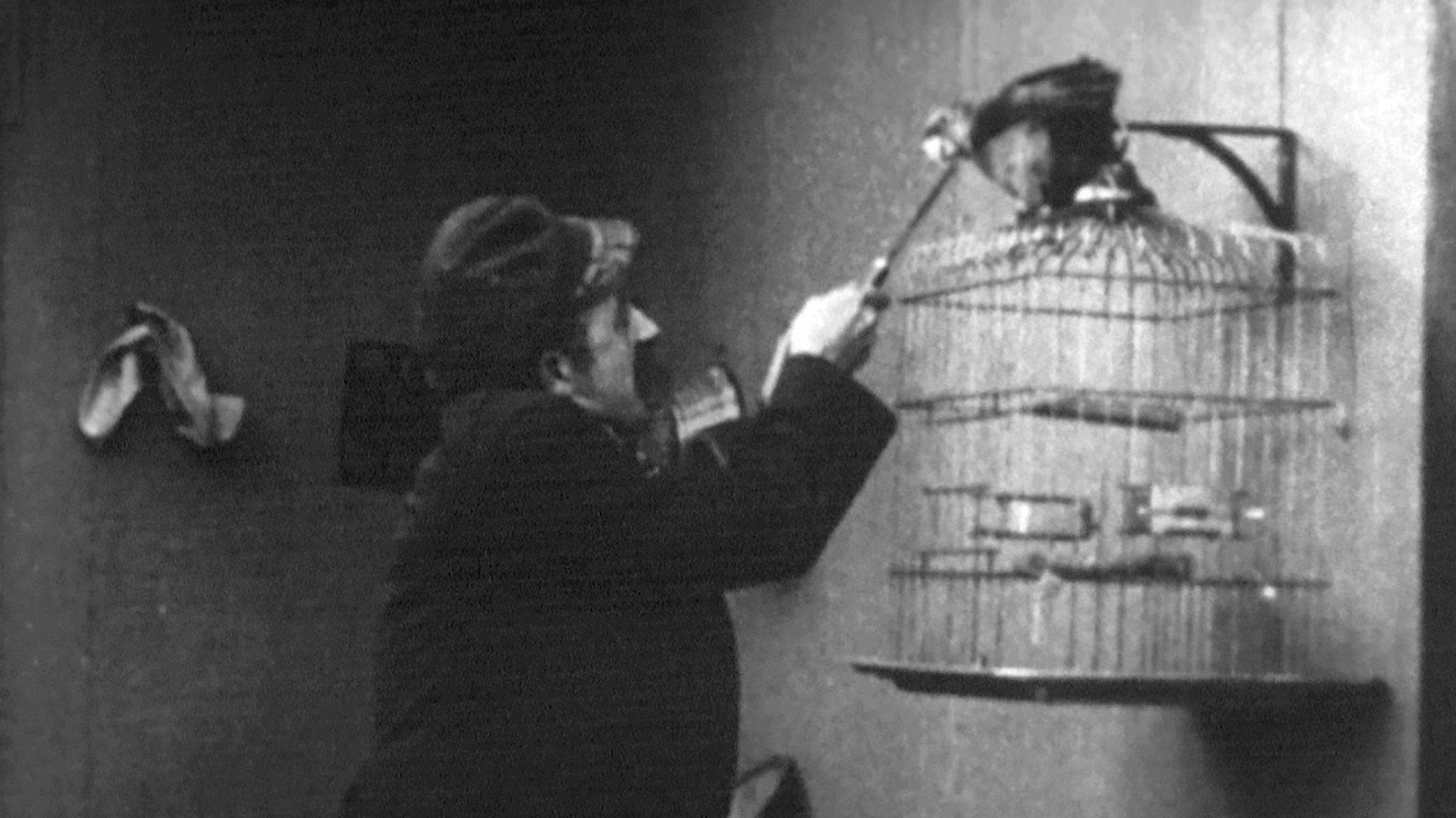 A Bird's a Bird 1915 movie scene