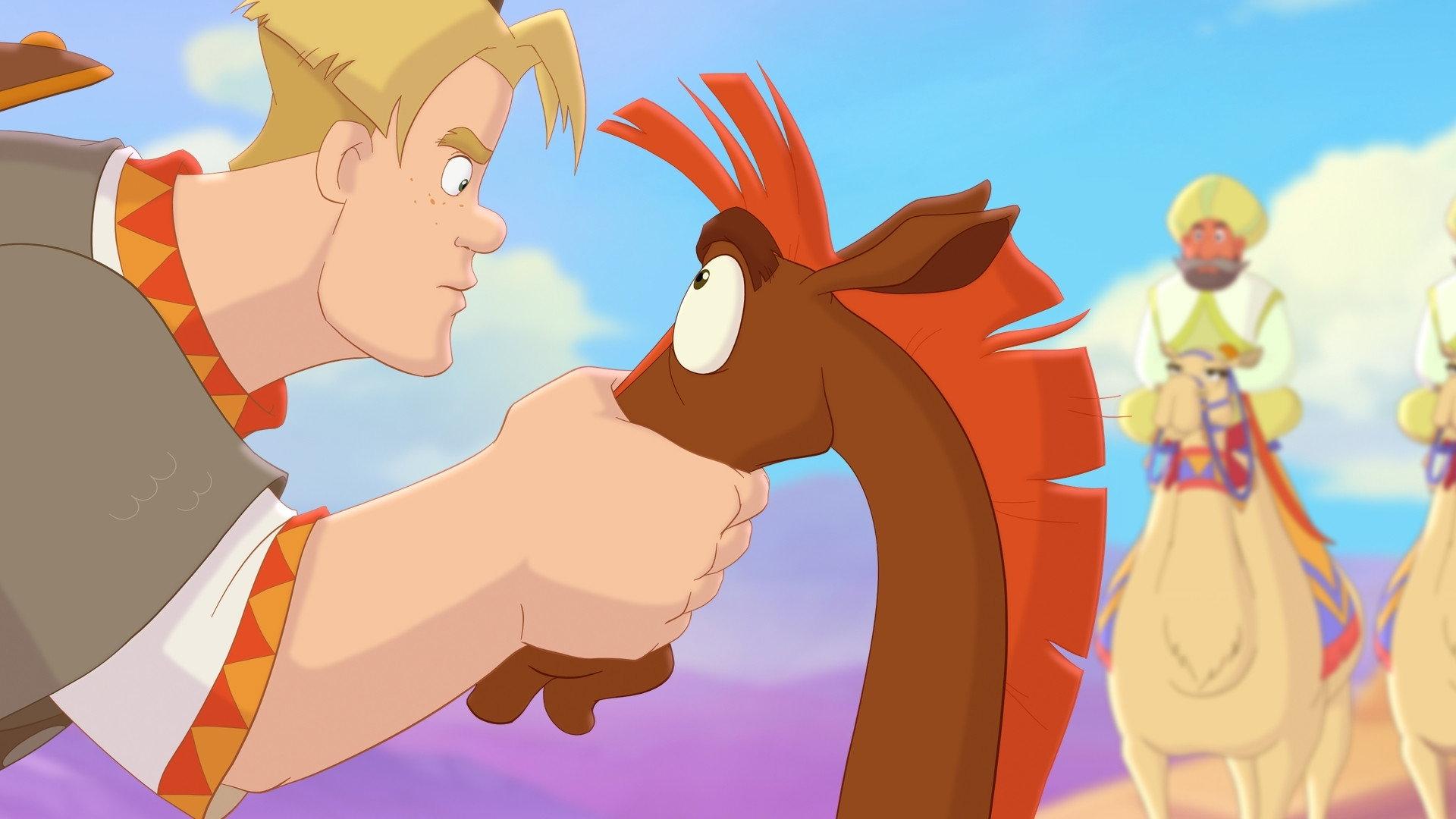 Horse Julius and Big Horse Racing 2020 movie scene
