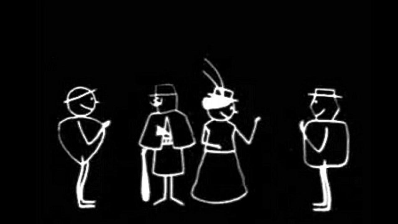 Drama at the Puppets' House 1908 movie scene