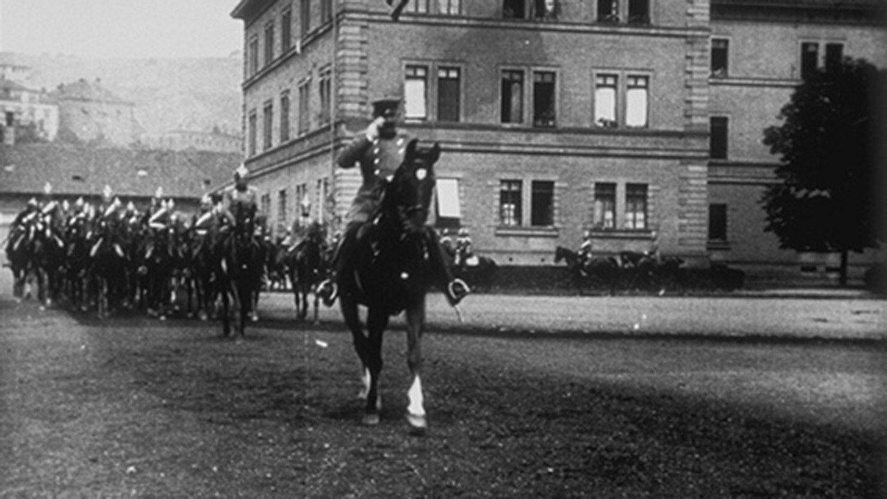 Stuttgart: 26th Dragoons. Parade 1896 movie scene