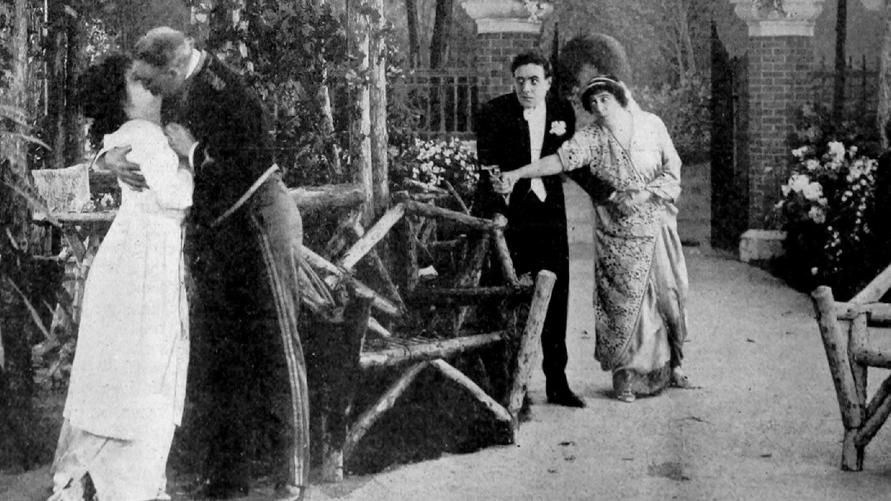 His Neighbor's Wife 1913 movie scene