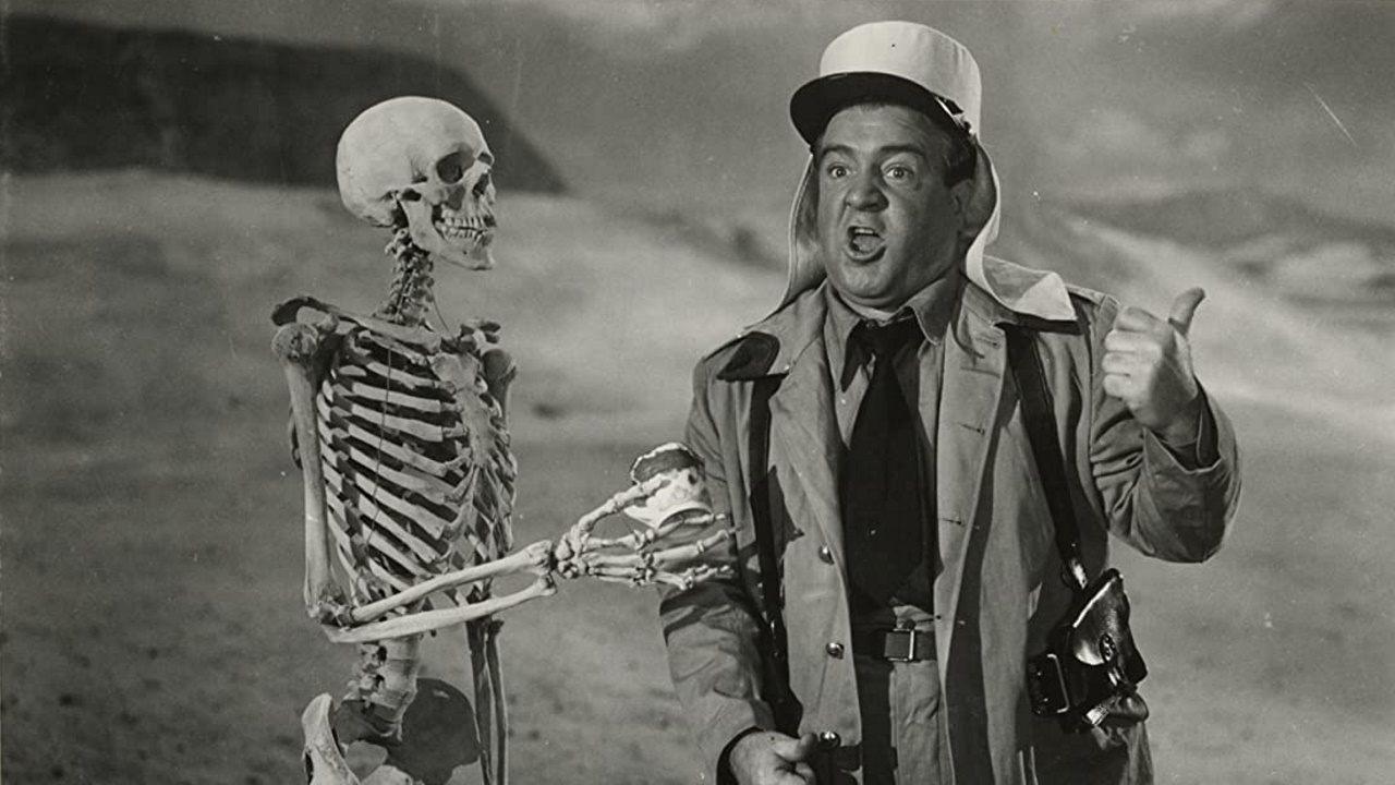 Bud Abbott and Lou Costello in the Foreign Legion 1950 movie scene