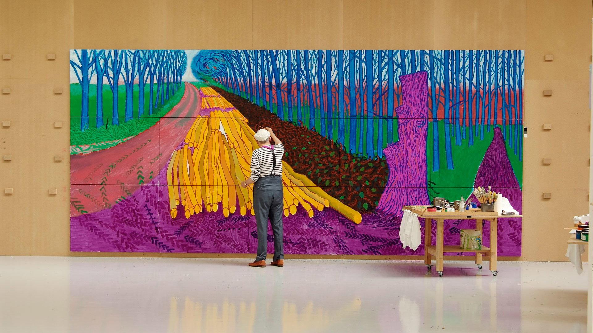 David Hockney at the Royal Academy of Arts 2017 movie scene