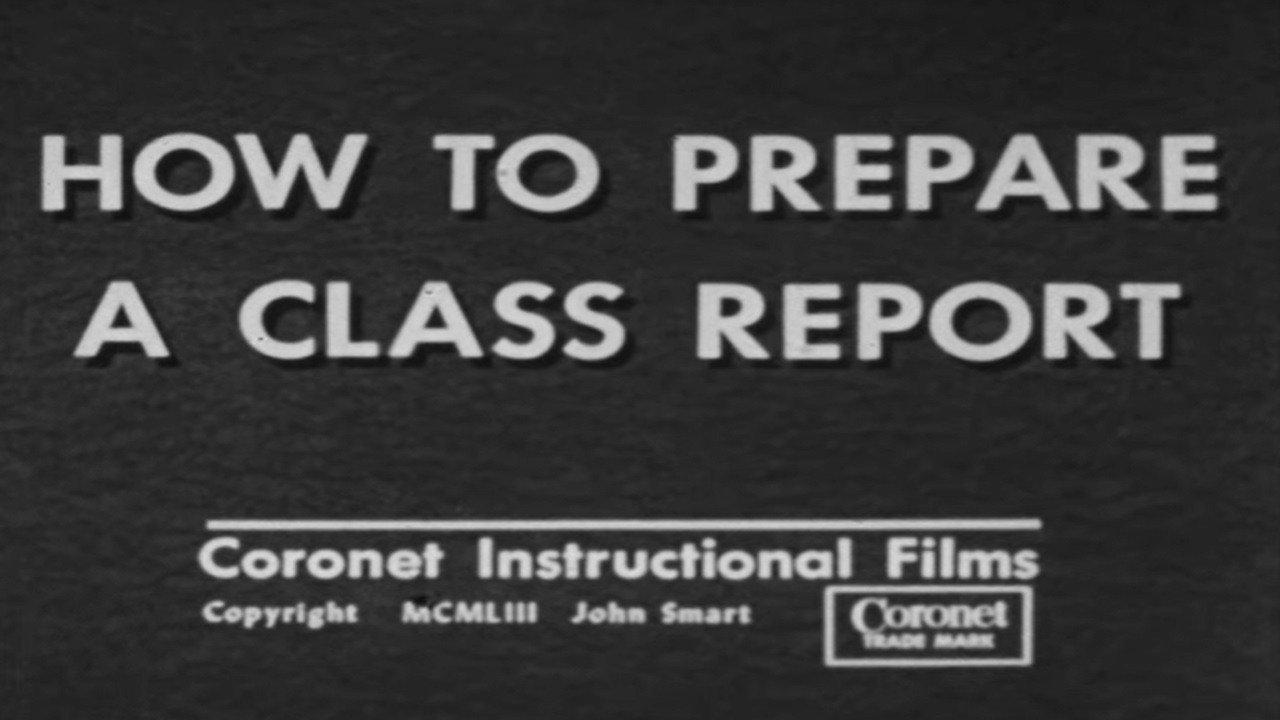 How to Prepare a Class Report 1953 movie scene