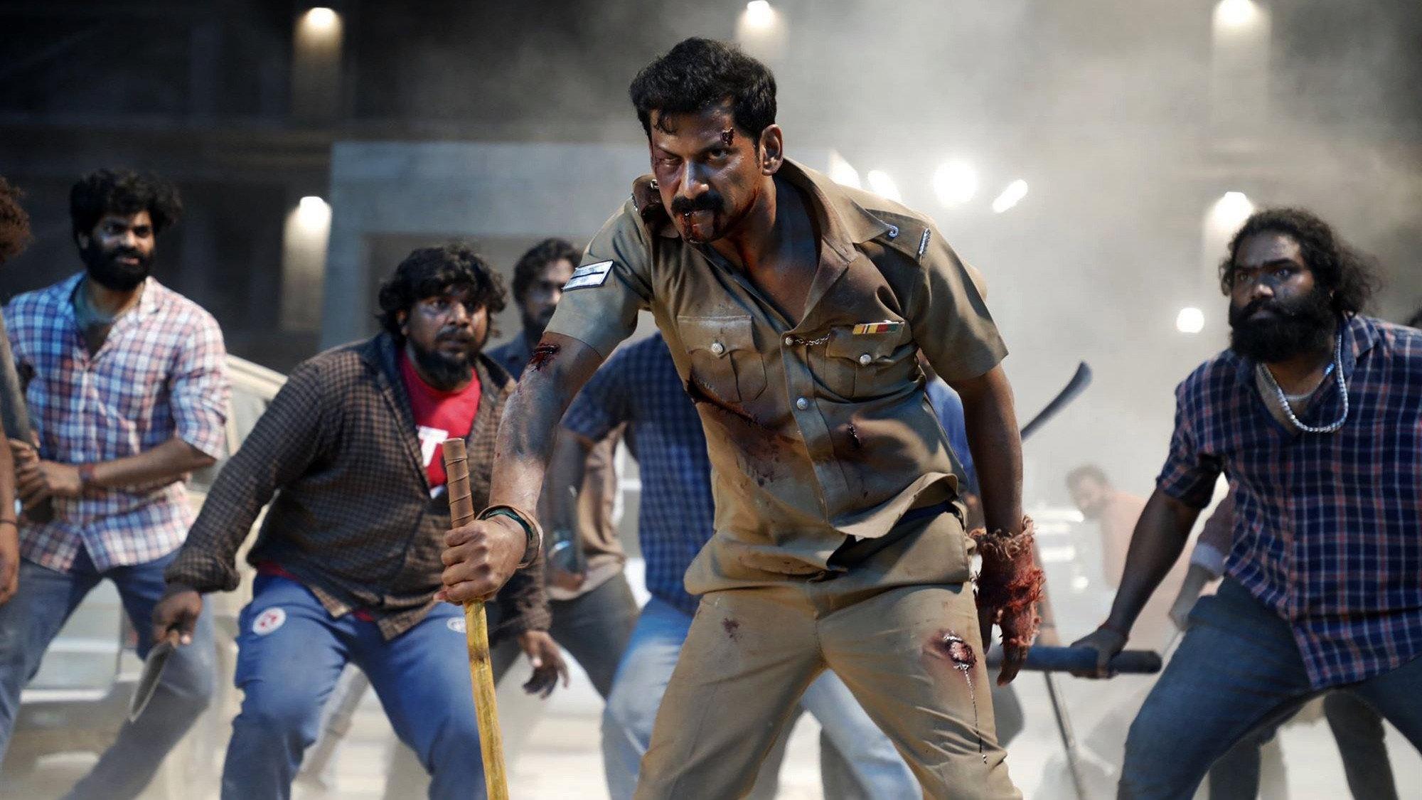 Laththi Charge 2022 movie scene