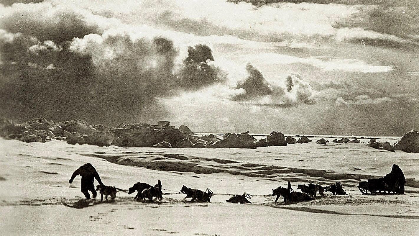 With Byrd at the South Pole 1930 movie scene