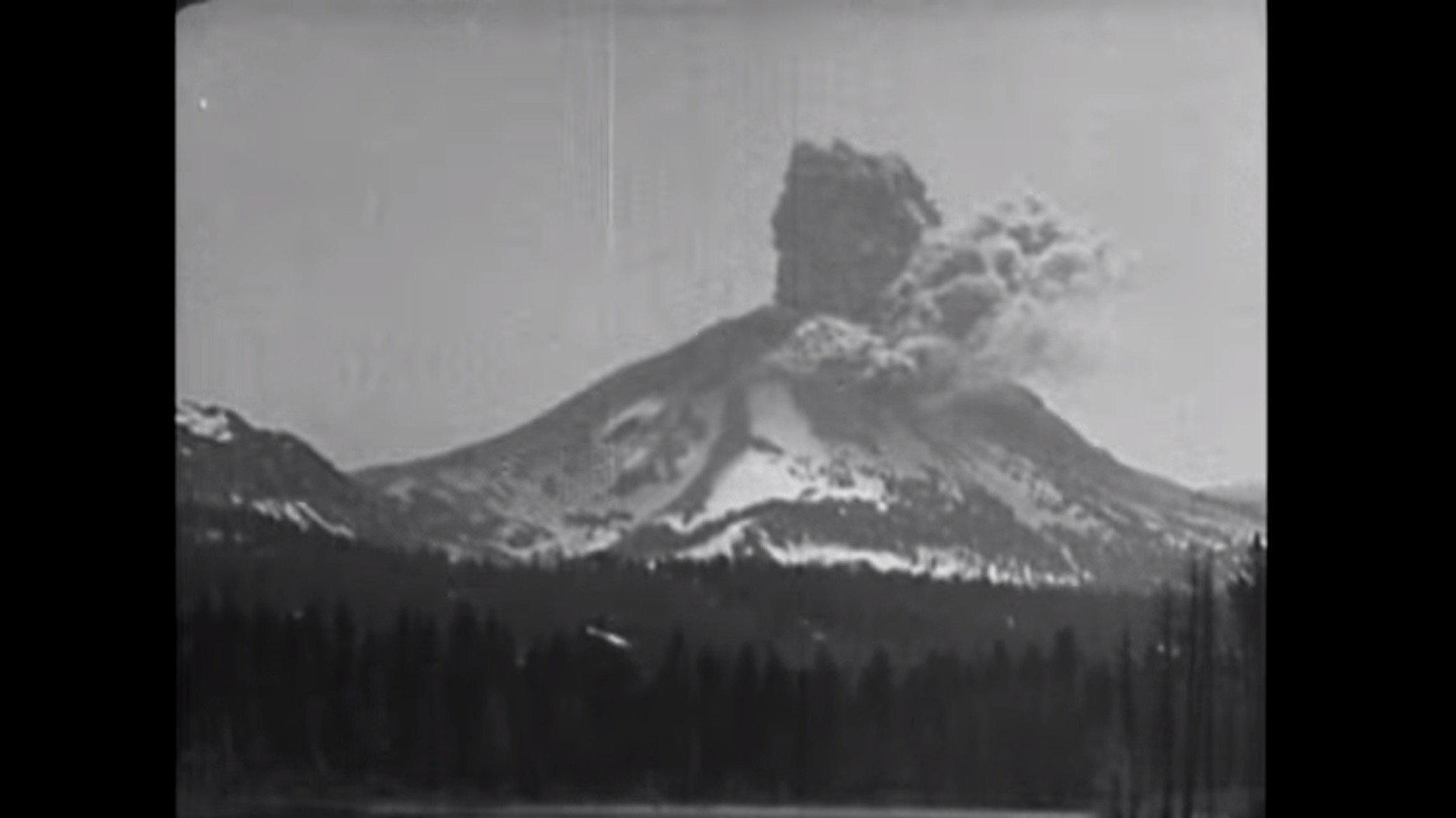 Mt. Lassen Volcano 1917 movie scene