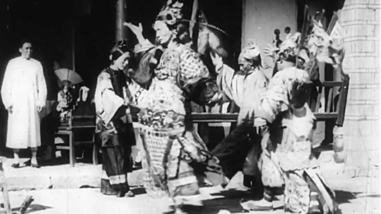 Group of dancers 1905 movie scene