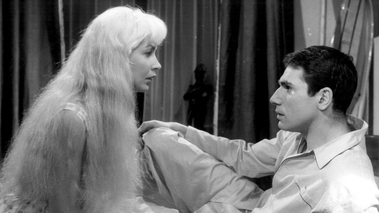 Blonde in a White Car 1959 movie scene