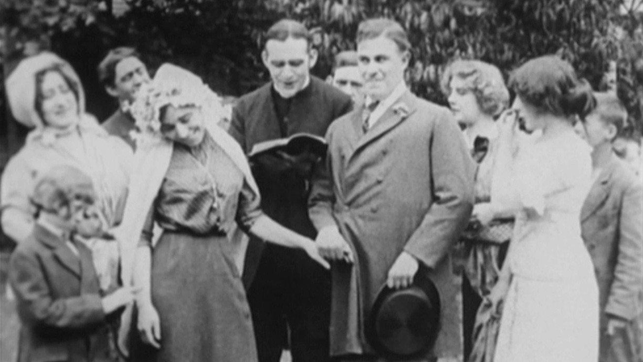 A Grocery Clerk's Romance 1912 movie scene