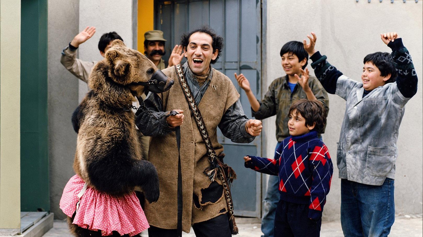 A Man, A Bear 1993 movie scene