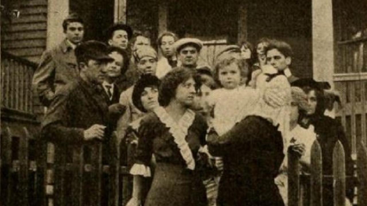When the Studio Burned 1913 movie scene