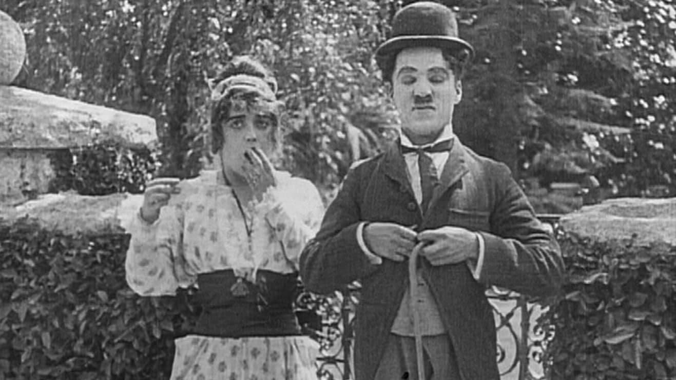 Caught in a Cabaret 1914 movie scene