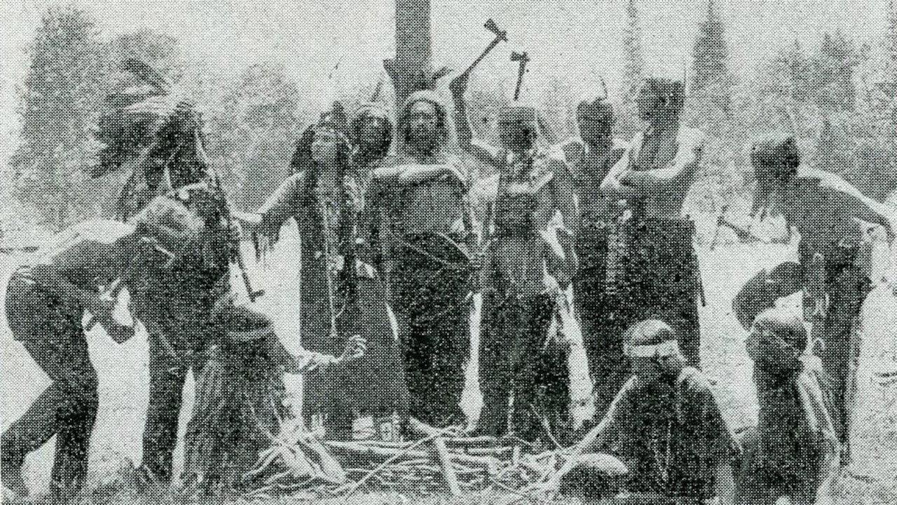 Kit Carson's Wooing 1911 movie scene