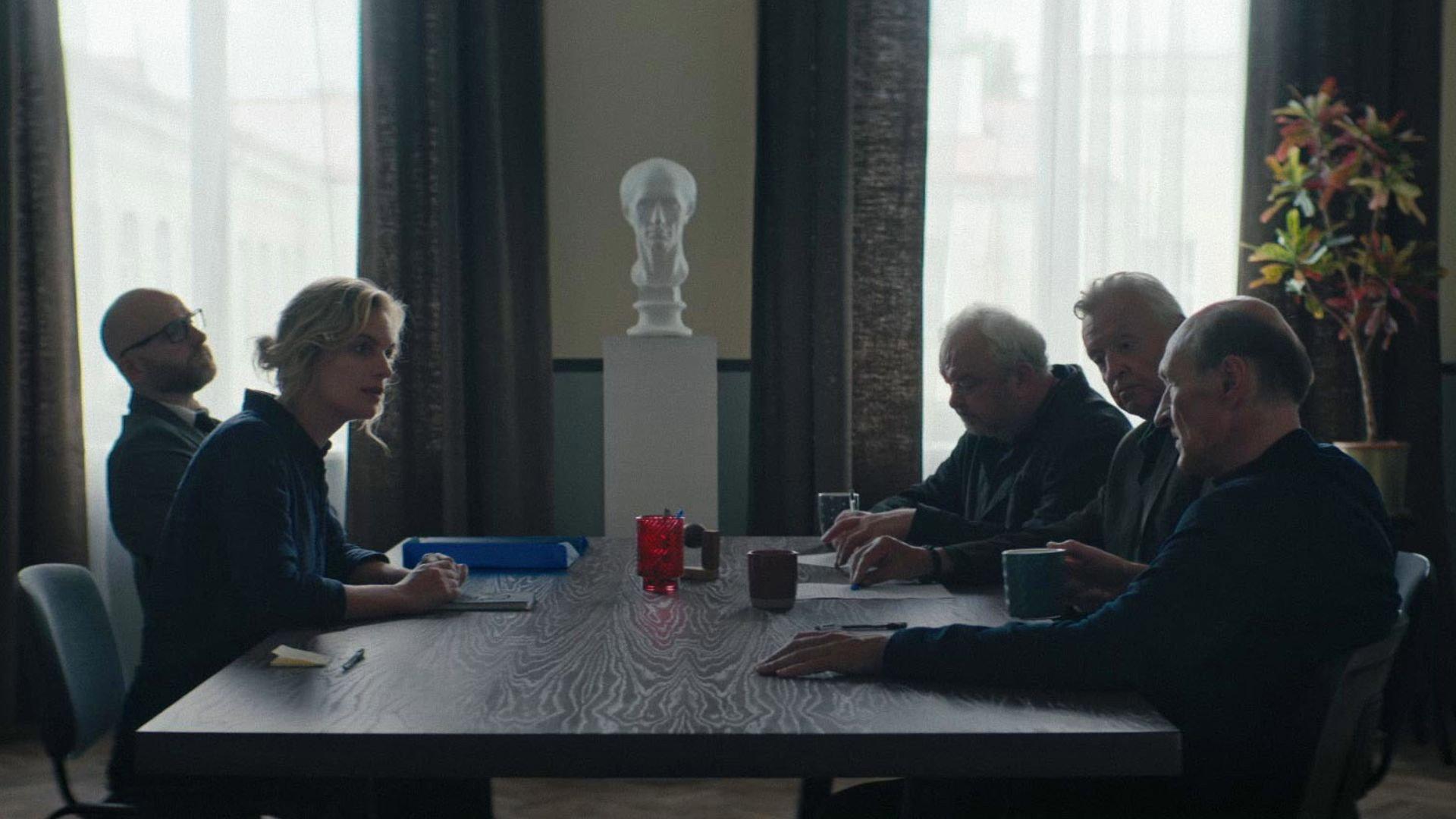 The Evaluation 2025 movie scene