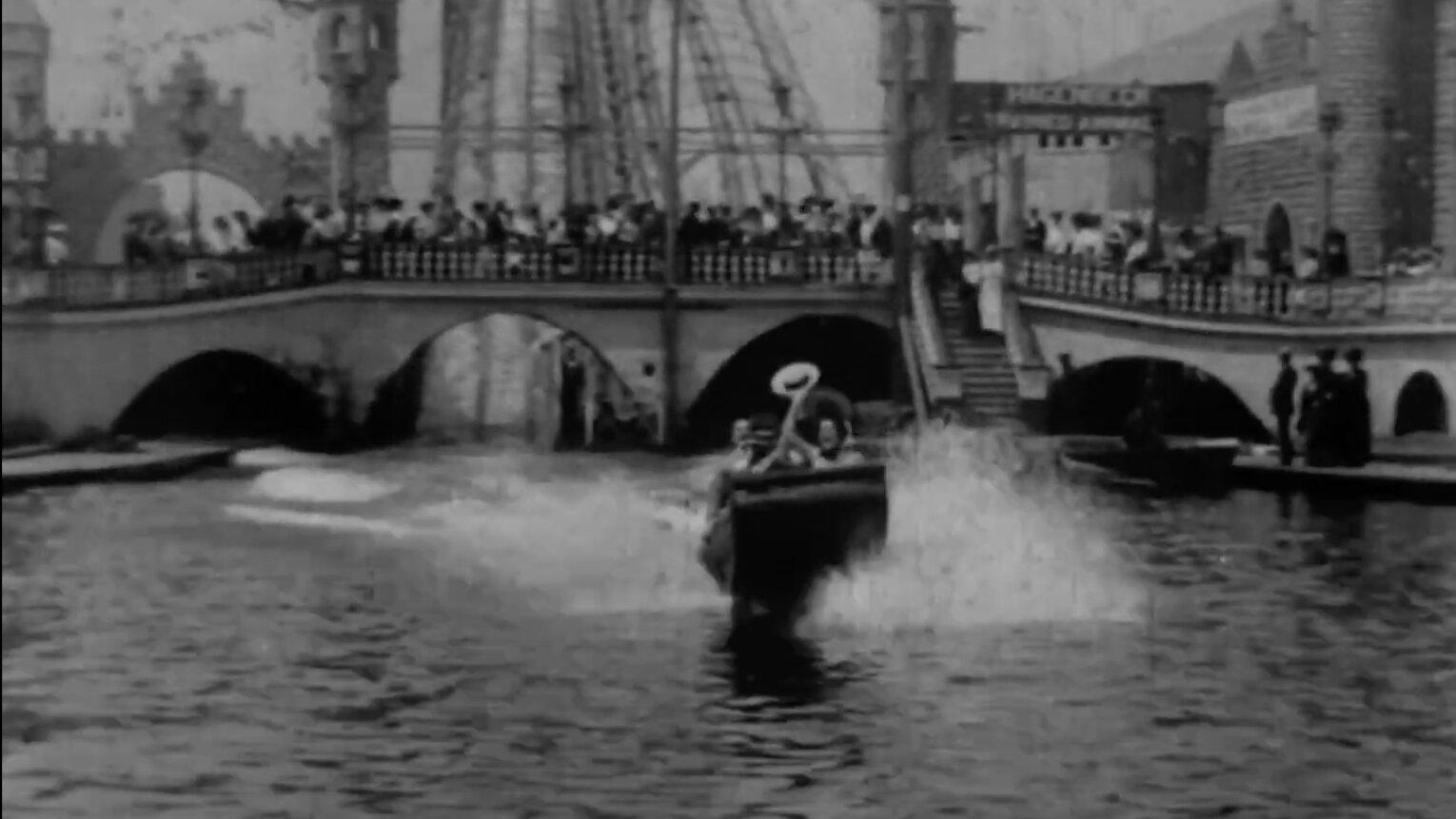 Rube and Mandy at Coney Island 1903 movie scene