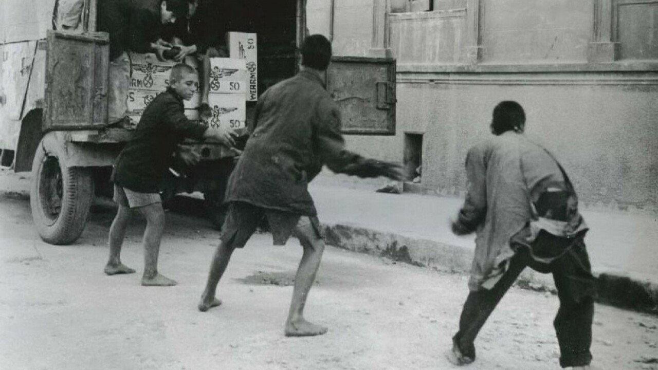 The Barefoot Battalion 1953 movie scene