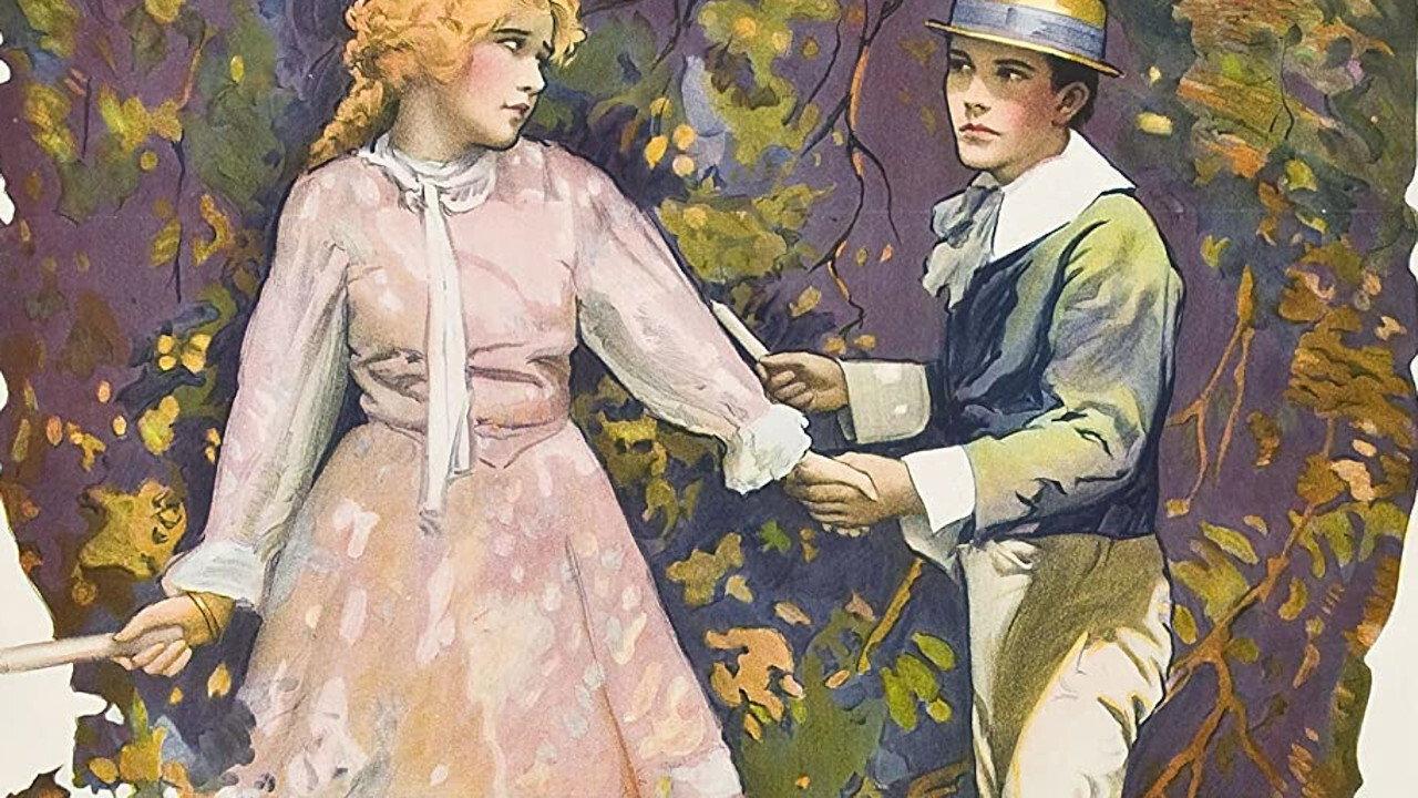 Huck and Tom 1918 movie scene