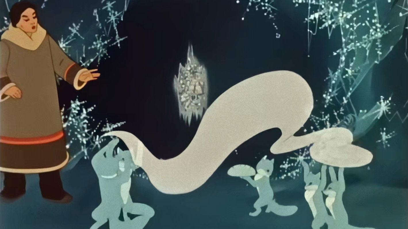 The Fire Is Burning In the Raw-Hide Tent 1956 movie scene