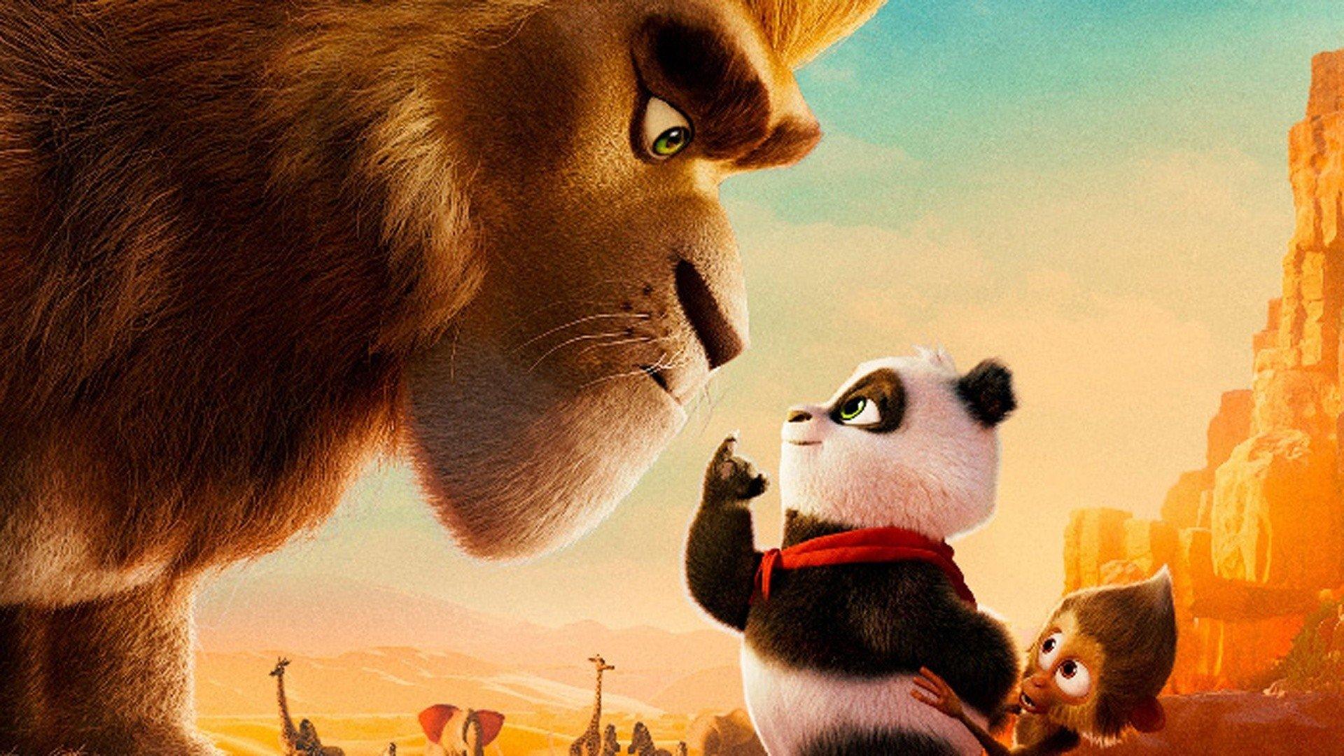 Panda Bear in Africa 2024 movie scene