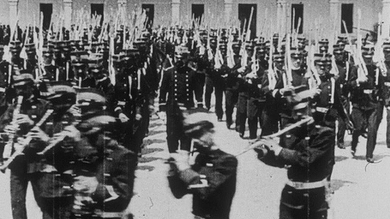 Engineers Parade 1896 movie scene