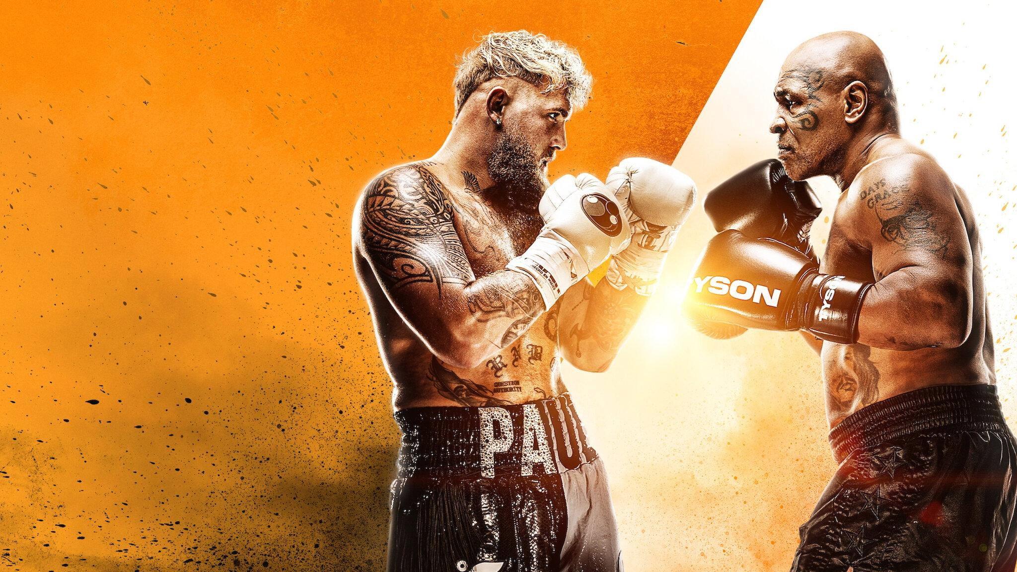 Jake Paul vs. Mike Tyson 2024 movie scene