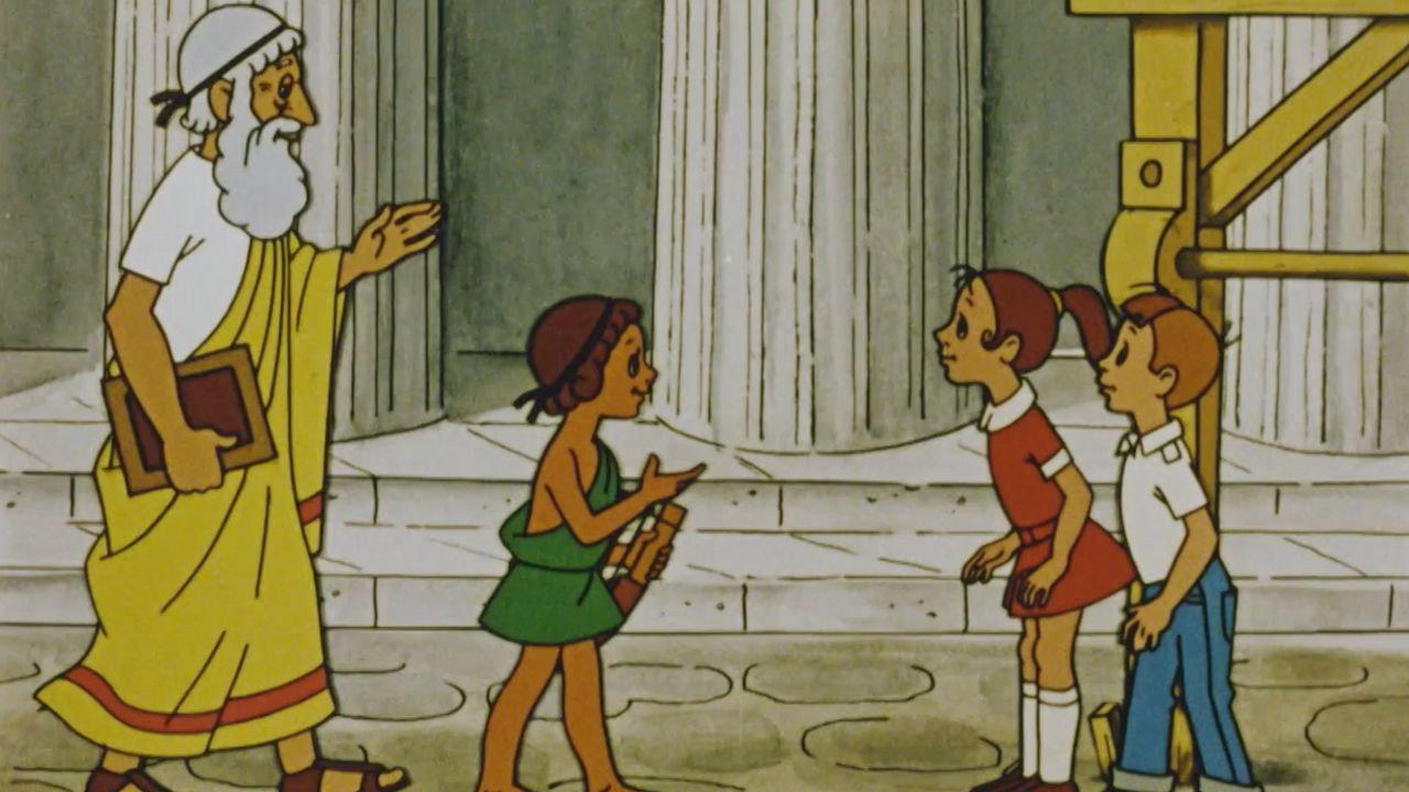 Kolya, Olya and Archimedes 1972 movie scene