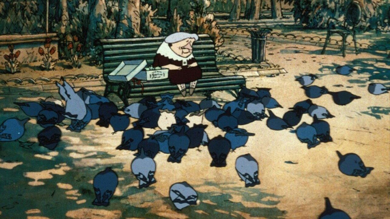 The Old Lady and the Pigeons 1997 movie scene