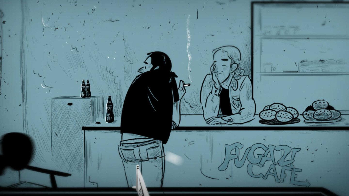 Fugazi. The Centre of the Universe 2017 movie scene
