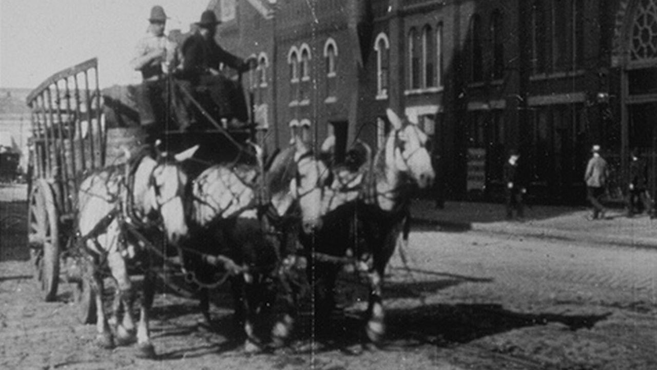 Chicago, Michigan avenue 1896 movie scene