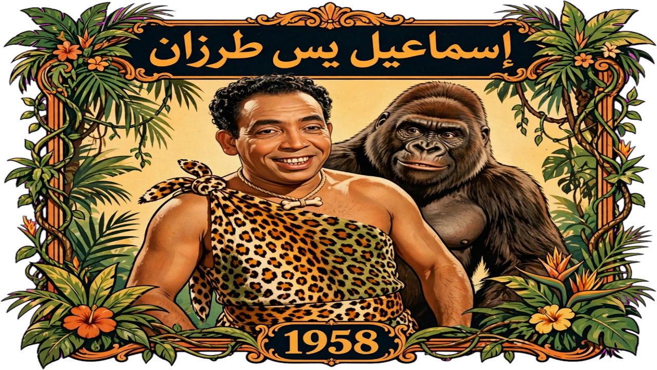 Ismail Yassine as Tarzan 1958 movie scene