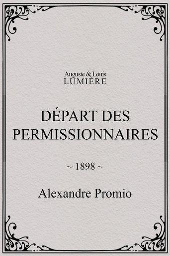 Départ des permissionnaires (1898) poster