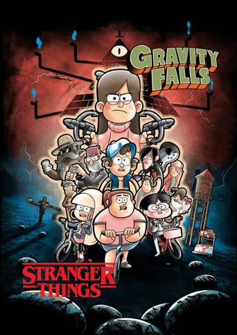 Stranger things x Gravity falls (2025) poster