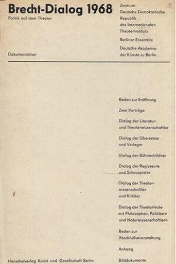 Brecht Dialog (1968) poster