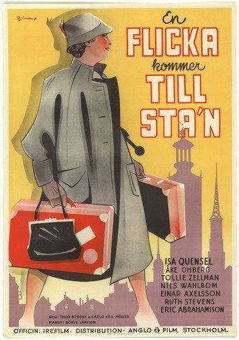 En flicka kommer till sta'n (1937) poster