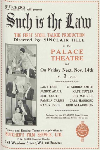 Such Is the Law (1930) poster