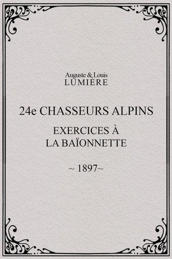 24ème chasseurs alpins : exercices à la baïonnette (1897) poster