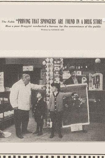 The Fable 'Proving That Spongers are Found in a Drug Store' (1914) poster