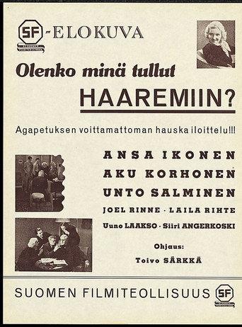 Olenko minä tullut haaremiin (1938) poster