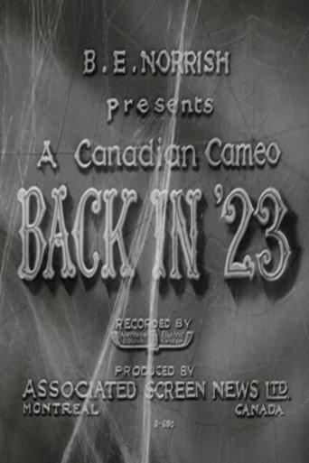 Back in '23 (1933) poster