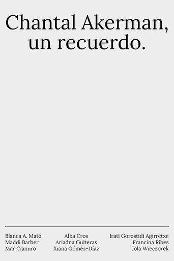 Chantal Akerman, un recuerdo (2016) poster