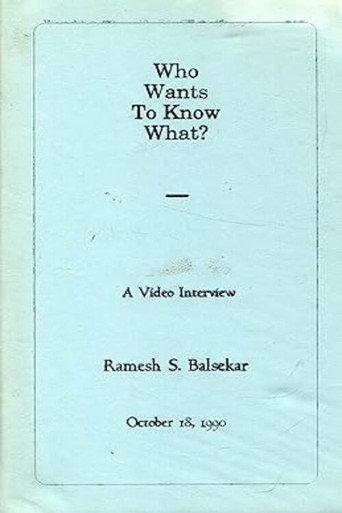 Who Wants to Know What? A Video Interview with Ramesh S. Balsekar (1990) poster