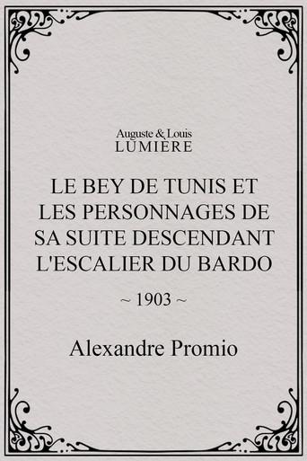 Le Bey de Tunis et les personnages de sa suite descendant l'escalier du Bardo (1903) poster